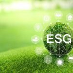 green-ball-that-writes-the-word-esg-with-esg-icon-concept-for-environmental-social-and-governance-in-sustainable-and-ethical-business-on-the-network-connection-on-a-green-background-photo